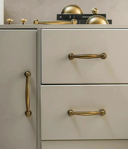 Retro Antique Bronze Cabinet Handles, Vintage Style Cup Pull, Elegant Kitchen Hardware