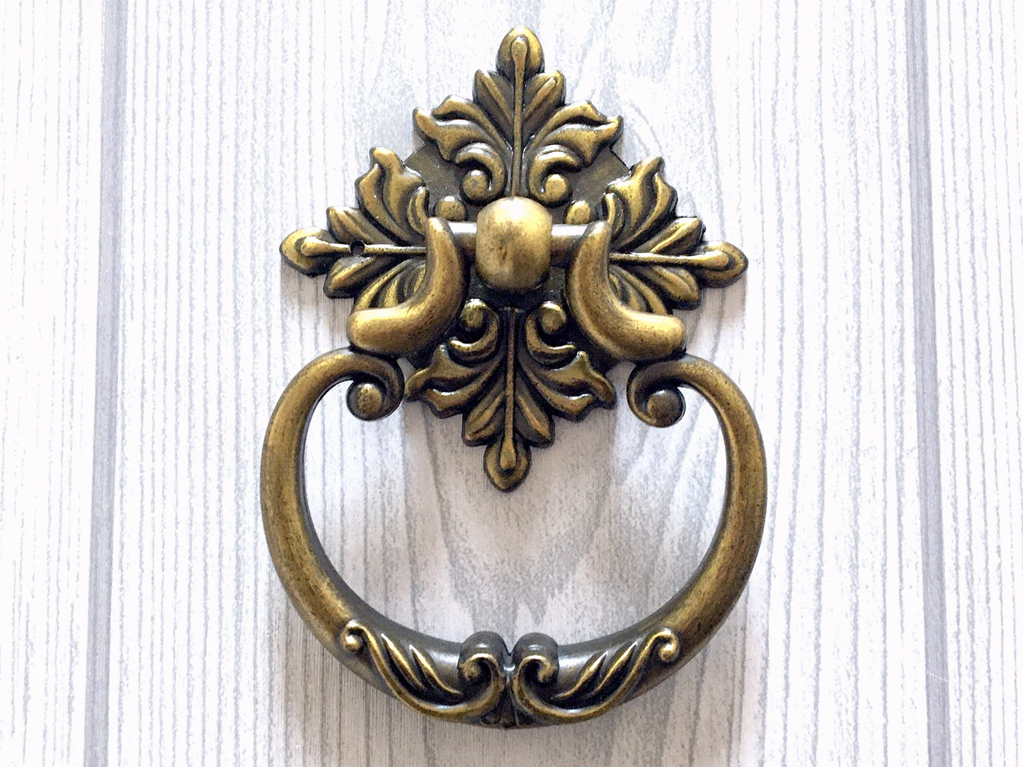 2.5" Dia Large Period Drop Ring Drawer Pull - Antique Gold Bronze