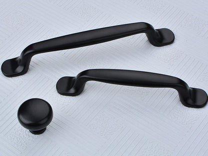 3.75" 5" Modern Matte Black Cabinet Pulls