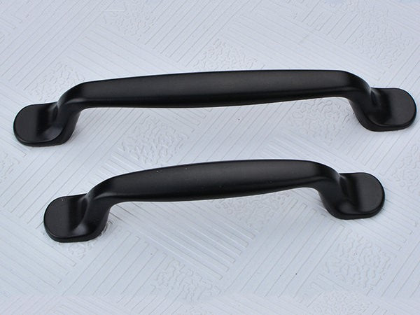 3.75" 5" Modern Matte Black Cabinet Pulls
