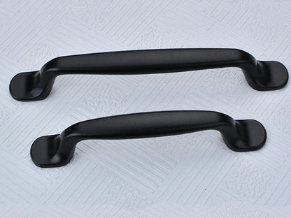 3.75" 5" Modern Matte Black Cabinet Pulls
