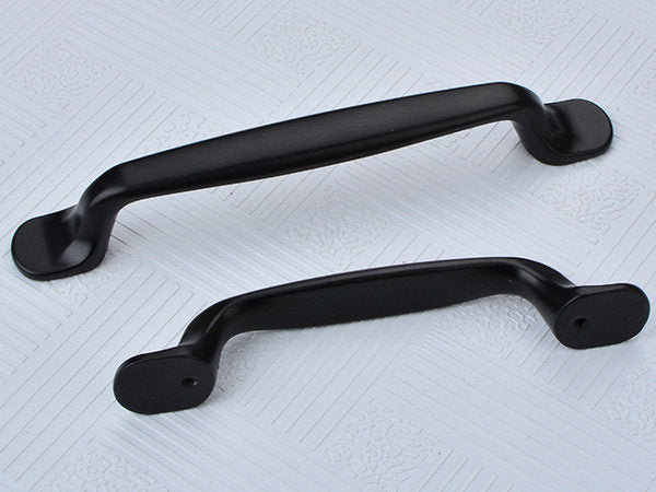 3.75" 5" Modern Matte Black Cabinet Pulls