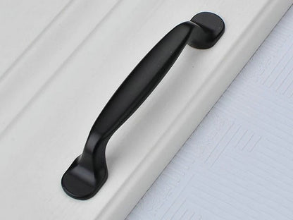 3.75" 5" Modern Matte Black Cabinet Pulls