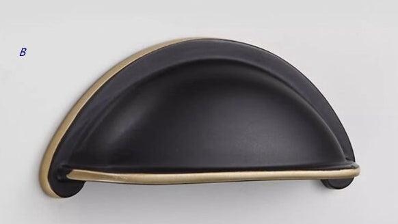 3" Brass Cup Drawer Pull - 8 Finishes | Modern Cabinet Hardware