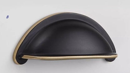 3" Brass Cup Drawer Pull - 8 Finishes | Modern Cabinet Hardware