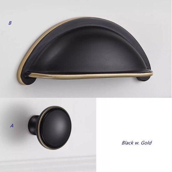 3" Brass Cup Drawer Pull - 8 Finishes | Modern Cabinet Hardware