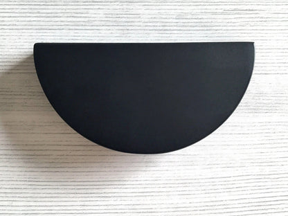 Halbmondgriff, schwarze Schrankgriffe, 6,35 cm Mittenabstand 