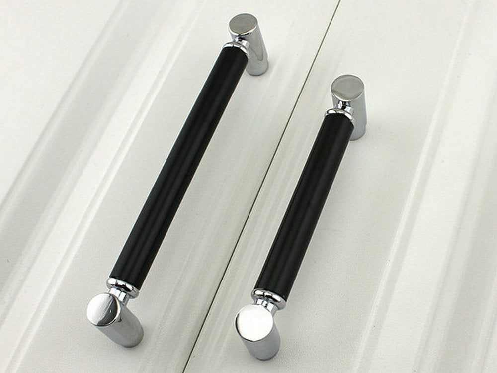 Black Silver Cabinet Pulls, Drawer Knobs, Cupboard Wardrobe Door Handle, Kitchen Hardware