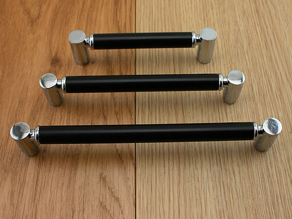 Black Silver Cabinet Pulls, Drawer Knobs, Cupboard Wardrobe Door Handle, Kitchen Hardware