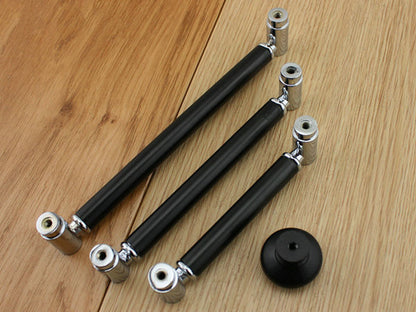 Black Silver Cabinet Pulls, Drawer Knobs, Cupboard Wardrobe Door Handle, Kitchen Hardware