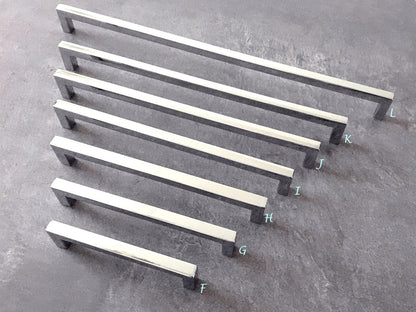 Minimalism Cabinet Handles, Half Moon Drawer Pulls, Polished Chrome, Kitchen Hardware