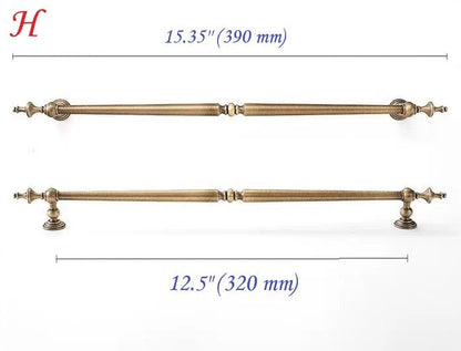 European Style Brass Cabinet Pull, Antique Bronze, Retro Kitchen Hardware