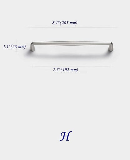 Nickel Drawer Pull Handles, Modern Minimalism Kitchen Cabinet Hardware