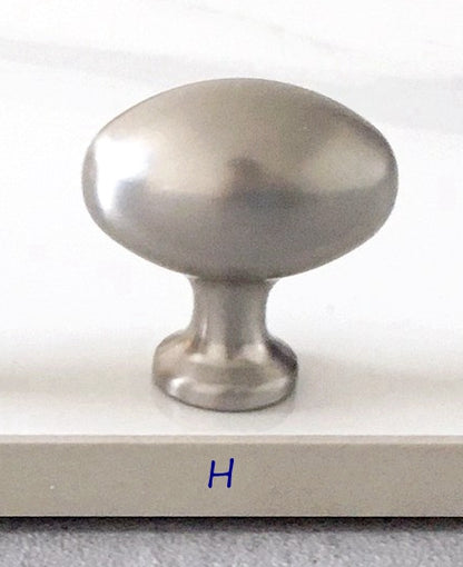 Nickel Round Drawer Knobs, Zinc Alloy & Stainless Steel, Minimal Cabinet Hardware