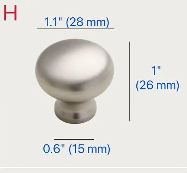 Assorted Brushed Nickel Cabinet Door Knobs, Modern Drawer Pulls