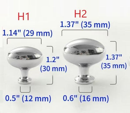 Ball Cabinet Knob, Solid Brass, Polished Chrome Drawer Pull, Kitchen Hardware