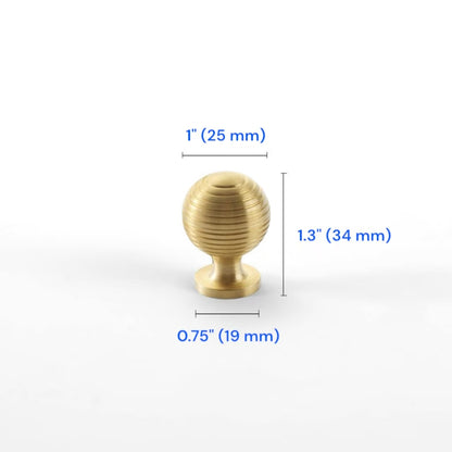 Brushed Brass Cabinet Bar Pull 96 128 160 224 mm | Beehive Dresser Knob | Pendant Teardrop Pull