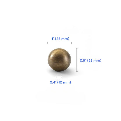 Antique Bronze Cabinet Bar Pull 96 128 160 224 mm｜Brass Drawer Ball Knob for Retro Decor