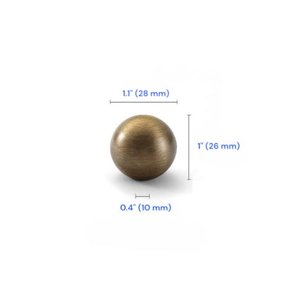 Antique Bronze Cabinet Bar Pull 96 128 160 224 mm｜Brass Drawer Ball Knob for Retro Decor