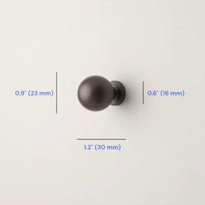 Dark Gray Cabinet D Pull | Round Drawer Knob | Modern Minimalist Kitchen Hardware
