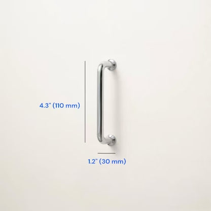 Polished Chrome Cupboard D Handle | Minimalist Cabinet Pull - 96 128 192 mm