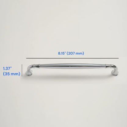 Polished Chrome Cabinet D Handle｜Round Knob | Gingko Drop Pull