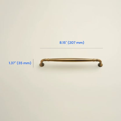 Aged Bronze Cabinet Handle, Cup Pull, Drawer Knob, Ginkgo Leaf Drop Pull