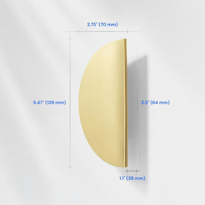Semicircle Cabinet Pulls 32 64 mm in Brushed Gold, Nickel, Antique Bronze