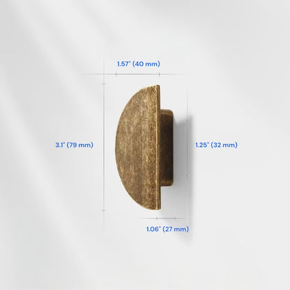 Semicircle Cabinet Pulls 32 64 mm in Brushed Gold, Nickel, Antique Bronze