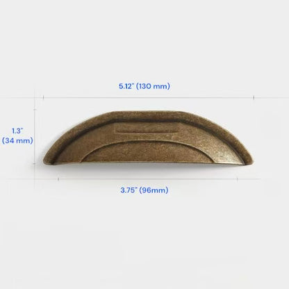 2.5" 3.75" Centers Cup Drawer Pulls in Brushed Gold, Nickel, Polished Chrome, Antique Bronze, 64 96 mm