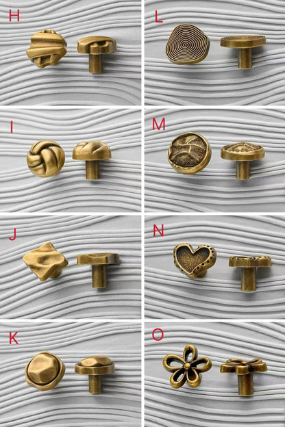 Contemporary Antique Bronze Drawer Knobs, Solid Brass, Decorative Kitchen Cabinet Hardware