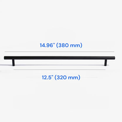 Minimalist Matte Black Cabinet Bar Pulls &  Knobs, Solid Brass, 96 128 160 224 320 mm