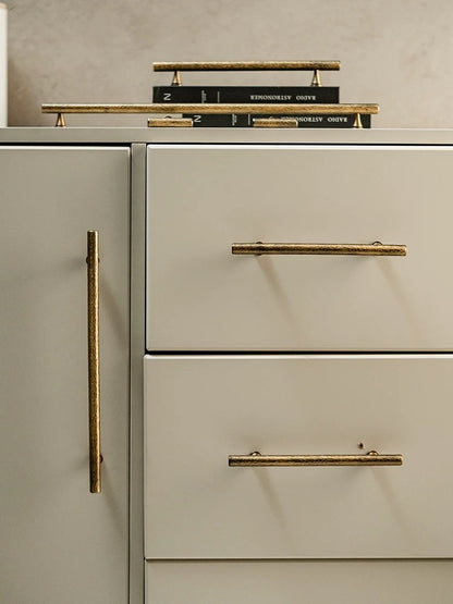 Hammered Antique Bronze Cabinet Bar Pulls 96 128 160 224 320 mm, Brass, Modern Transitional Style