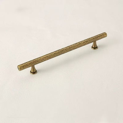 Hammered Antique Bronze Cabinet Bar Pulls 96 128 160 224 320 mm, Brass, Modern Transitional Style