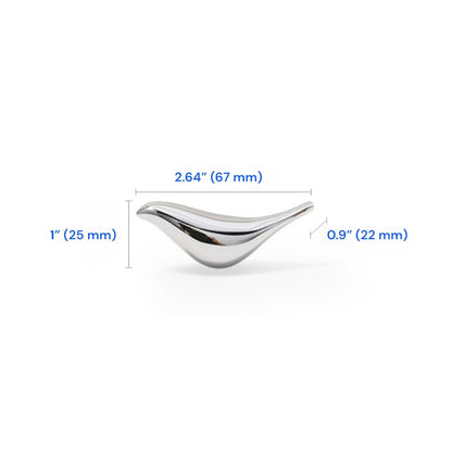 Bird Shaped Drawer Knobs, Solid Brass, Polished Chrome, Modern Kitchen Hardware