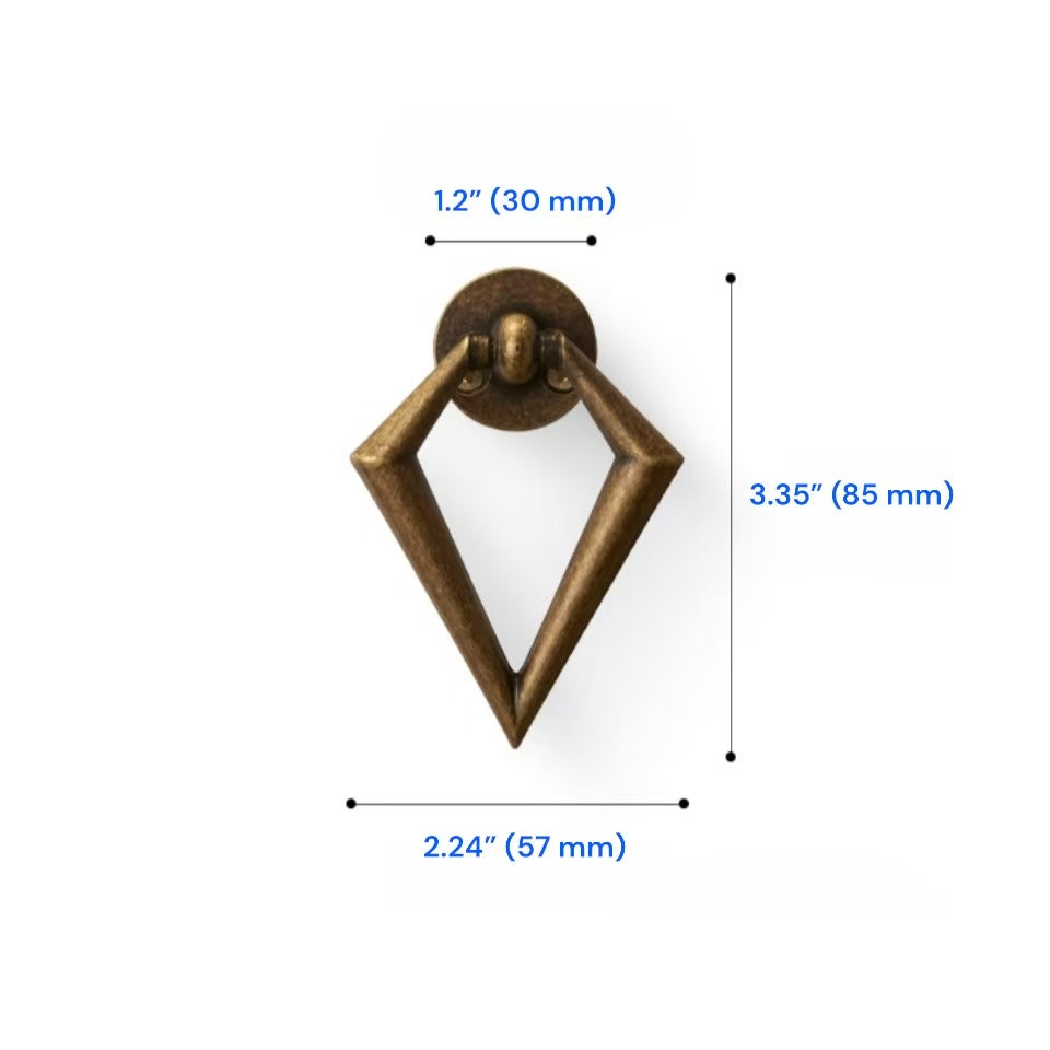 Mid Century Modern Drop Ring Pulls, Pendant Cabinet Knob, for Retro Classic Kitchen Decor