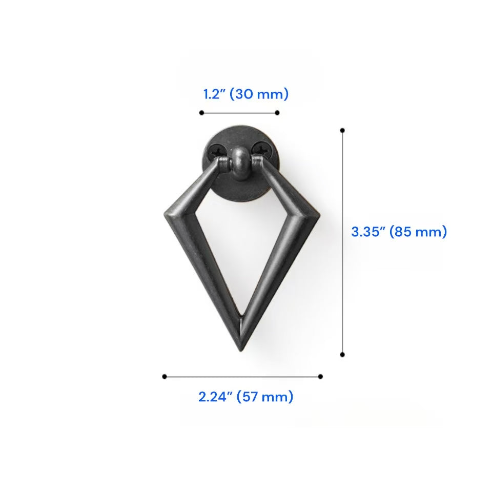 Mid Century Modern Drop Ring Pulls, Pendant Cabinet Knob, for Retro Classic Kitchen Decor