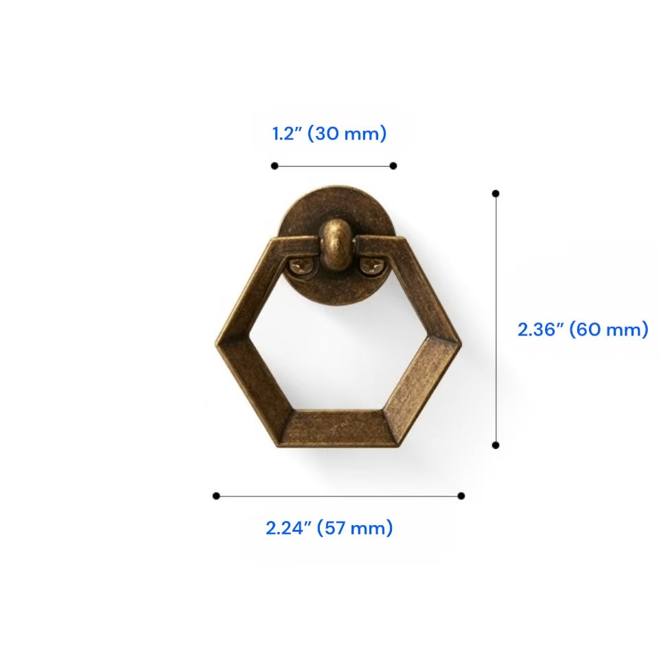 Mid Century Modern Drop Ring Pulls, Pendant Cabinet Knob, for Retro Classic Kitchen Decor
