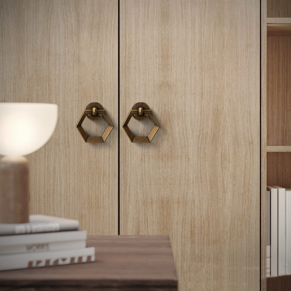 Elegant drop ring pulls in antique bronze 
