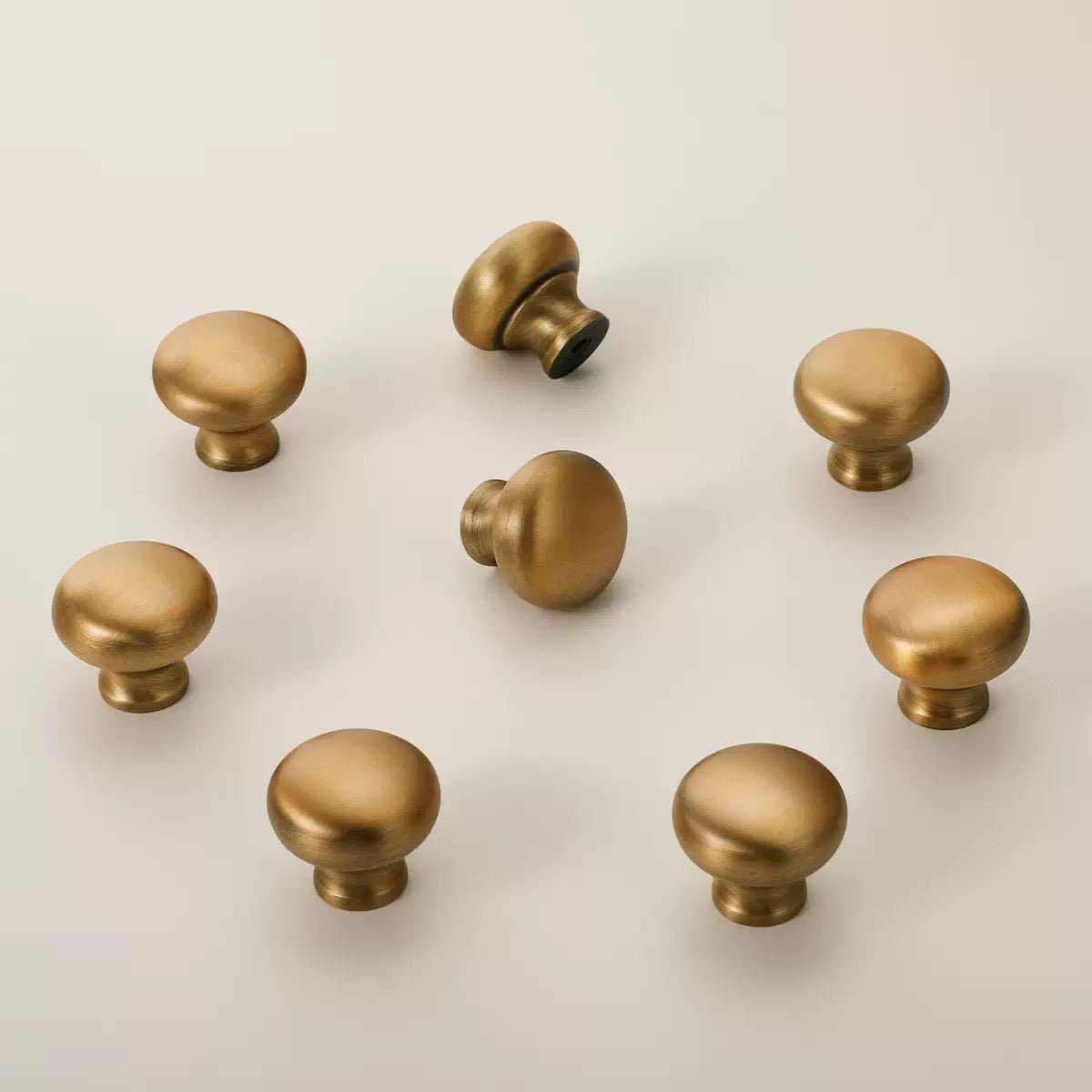 Round antique bronze drawer knobs