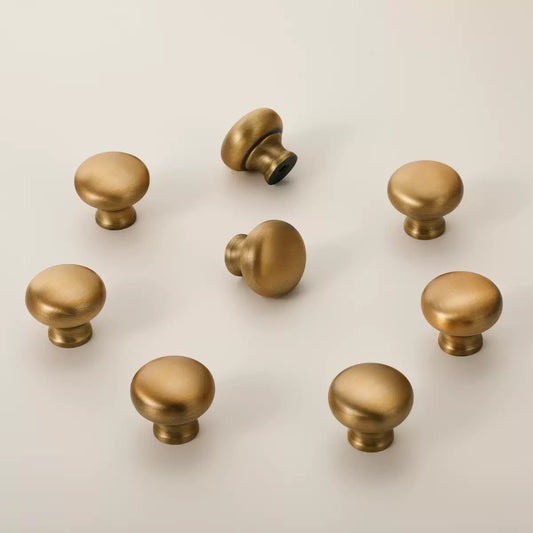 Round antique bronze drawer knobs