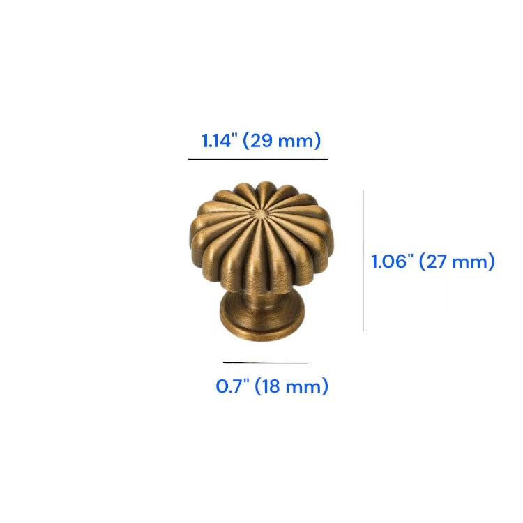 Antique Bronze Cabinet Knobs, Zinc Alloy, Classic Retro Kitchen Hardware