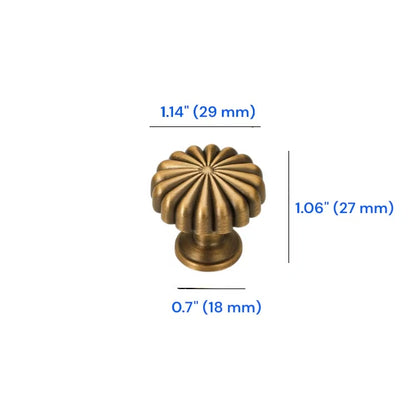 Antique Bronze Cabinet Knobs, Zinc Alloy, Classic Retro Kitchen Hardware