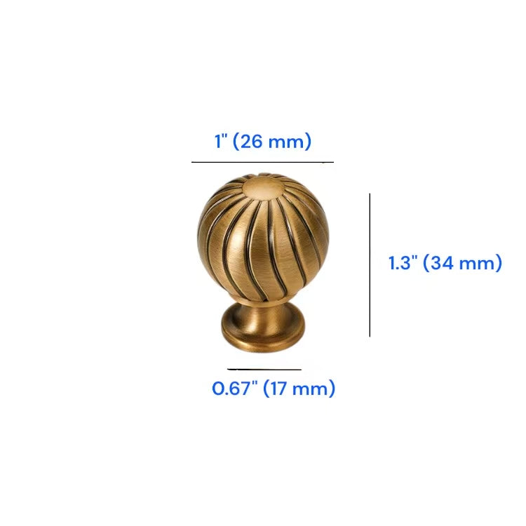 Antique Bronze Cabinet Knobs, Zinc Alloy, Classic Retro Kitchen Hardware