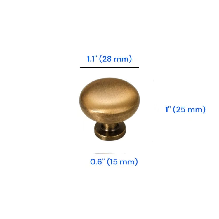 Antique Bronze Cabinet Knobs, Zinc Alloy, Classic Retro Kitchen Hardware