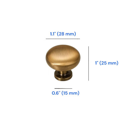 Antique Bronze Cabinet Knobs, Zinc Alloy, Classic Retro Kitchen Hardware