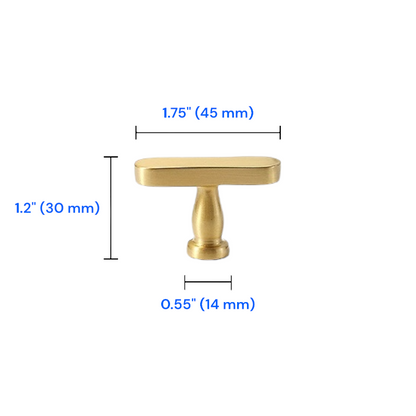 Plus Minus Symbol Cabinet Knobs, Solid Brass, Modern Kitchen Hardware