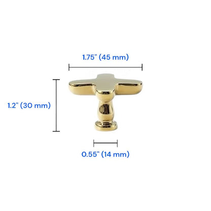Plus Minus Symbol Cabinet Knobs, Solid Brass, Modern Kitchen Hardware