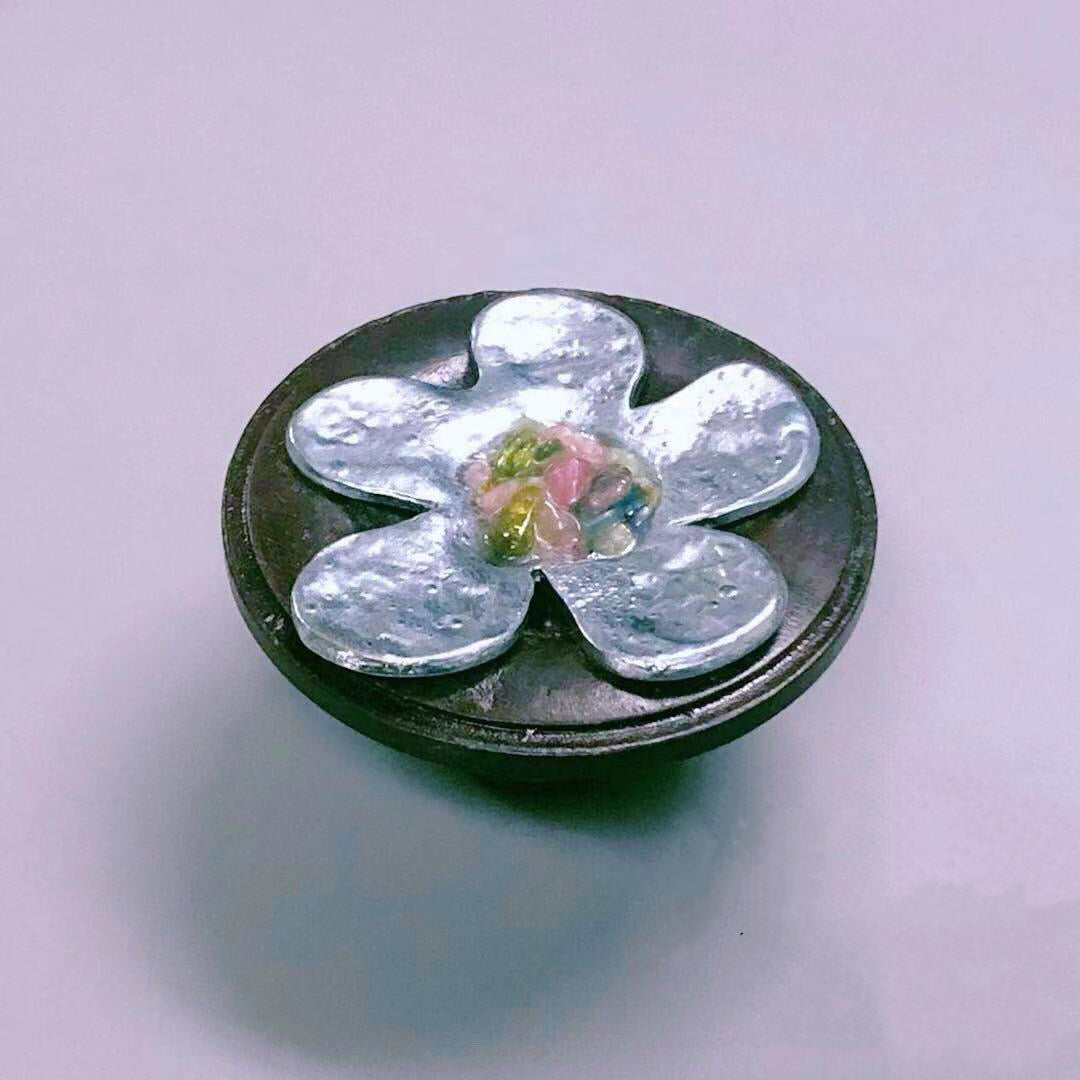 Wooden Floral Cabinet Knob, Farmhouse Drawer Pull, Art Deco Kitchen Hardware