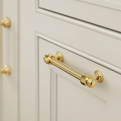 3" 3.5" 6" Polished Gold Cabinet Handle, Cup Drawer Pull, Kitchen Hardware
